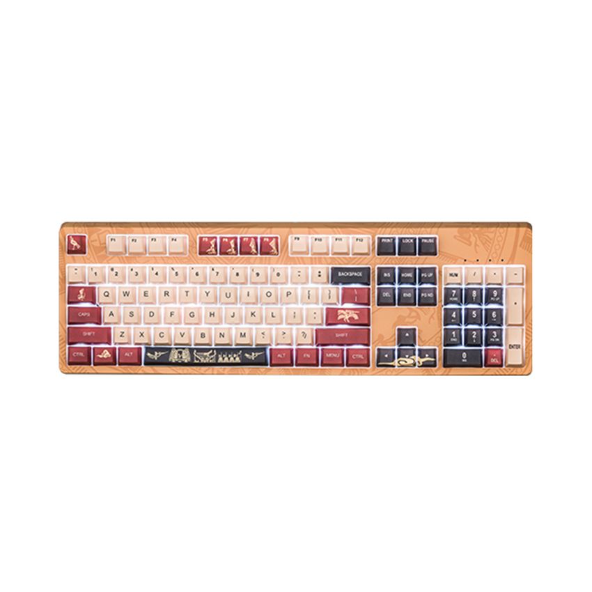  Bàn phím cơ Edra EK3104 Lạc Hồng White Led Yellow switch (USBC/Gateron) 