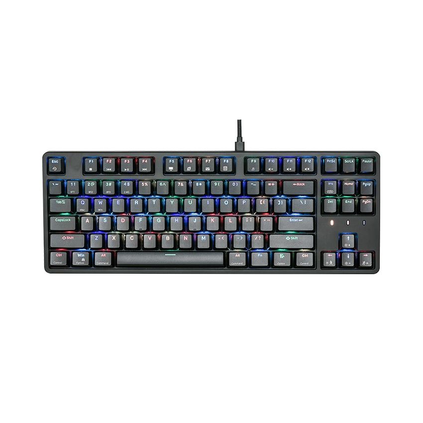  Bàn phím cơ không dây Edra EK3187W RGB Đen Blue Switch (USBC/Bluetooth) 