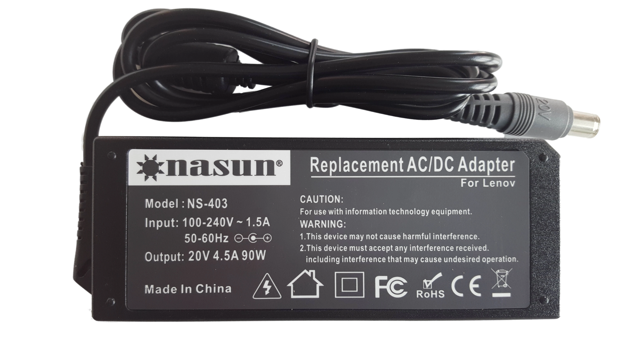  Sạc laptop NASUN For IBM/Lenovo 20V-4.5A (90W)  Model NS-403 