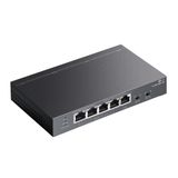  TL-SG1005P-PD 5-Port Gigabit Desktop PoE+ Switch with 1-Port PoE++ In and 4-Port PoE+Out 