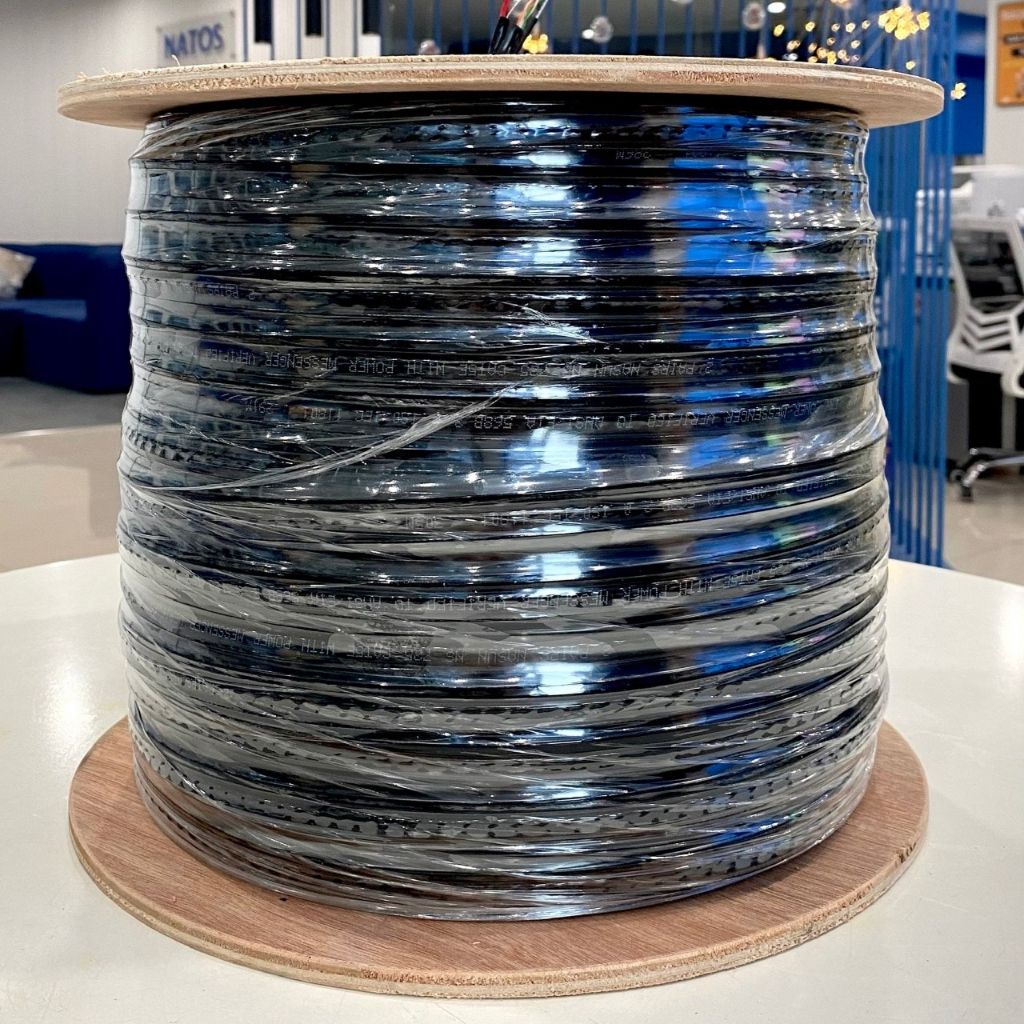  Dây mạng 4 LÕI + LIỀN NGUỒN Cat5e NASUN NS-725 NHÔM NGUYÊN CHẤT 