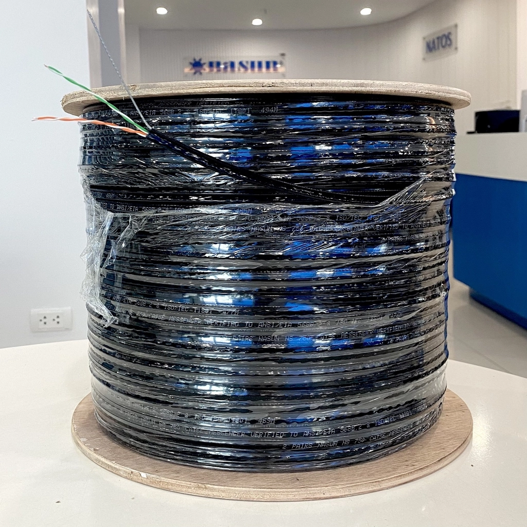  Dây mạng 4 lõi Cat5e NASUN NS-751  VỎ PVC CHUYÊN DỤNG NGOÀI TRỜI ĐỒNG NGUYÊN CHẤT 