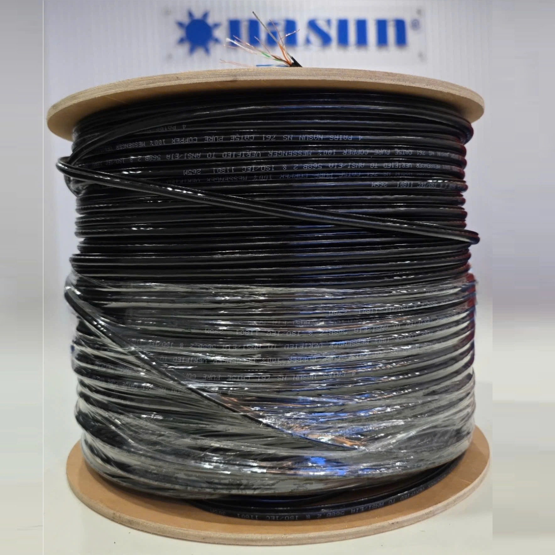  Dây mạng 8 LÕI Cat5e NASUN NS-761 VỎ PVC CHUYÊN DỤNG NGOÀI TRỜI   ĐỒNG NGUYÊN CHẤT 