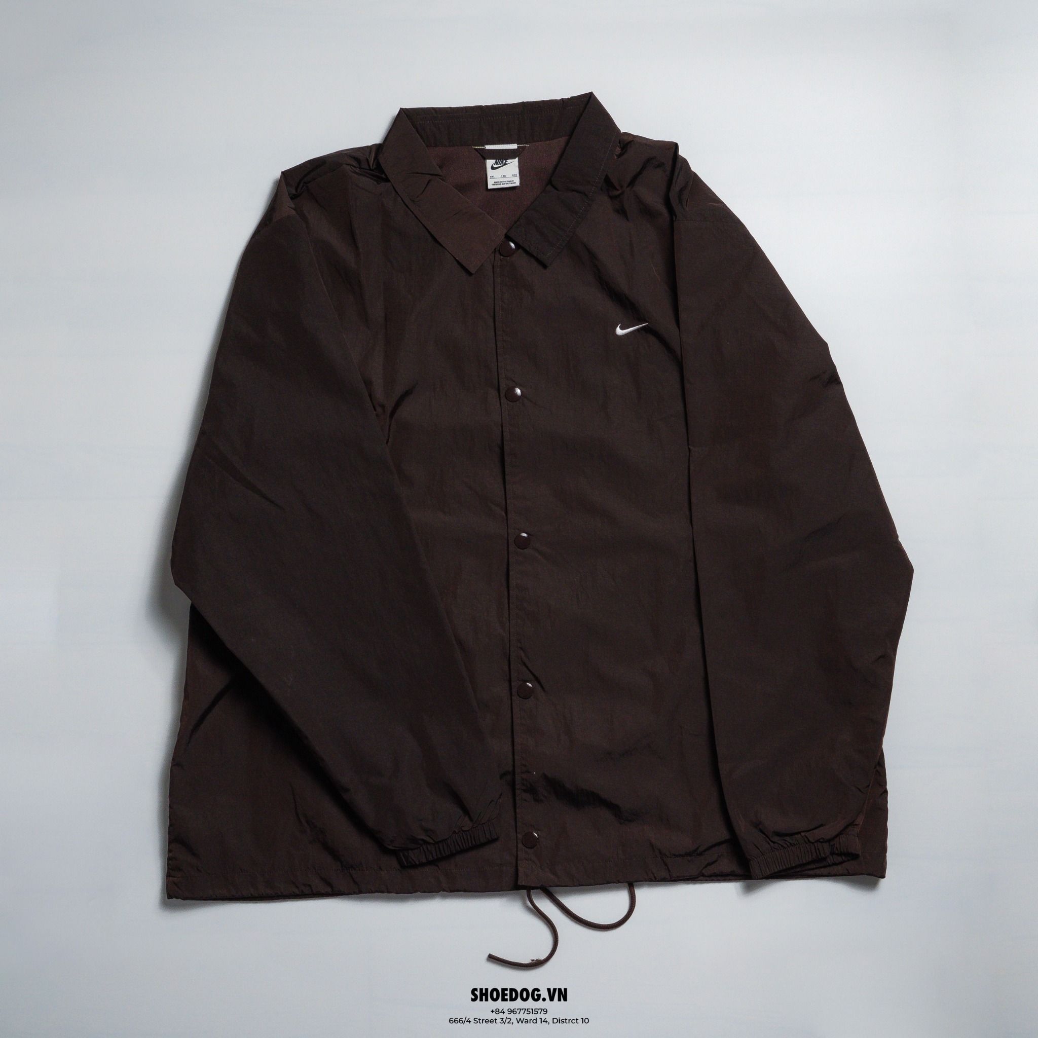  ÁO KHOÁC NIKE BROWN SPORTSWEAR AUTHENTICS COACHES JACKET ''231011M180009'' 