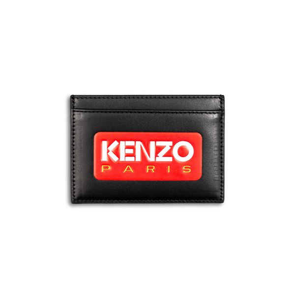  VÍ ĐỰNG THẺ CARD HOLDER KENZO LEATHER LOGO - PATCH MÀU ĐỎ 