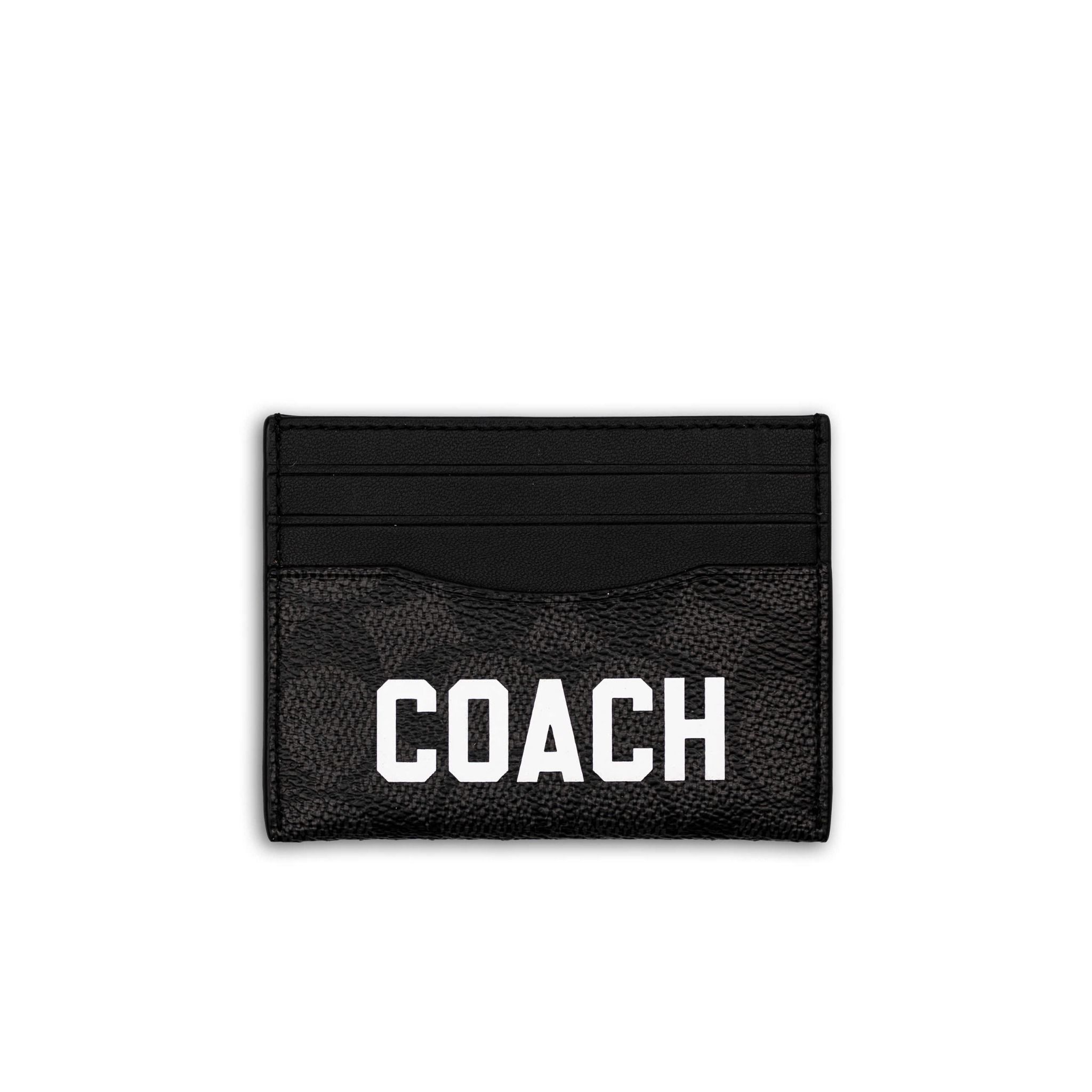  VÍ ĐỰNG THẺ CARD COACH ZIP CARD CASE WITH GRAPHIC IN BLACK FOR MEN 