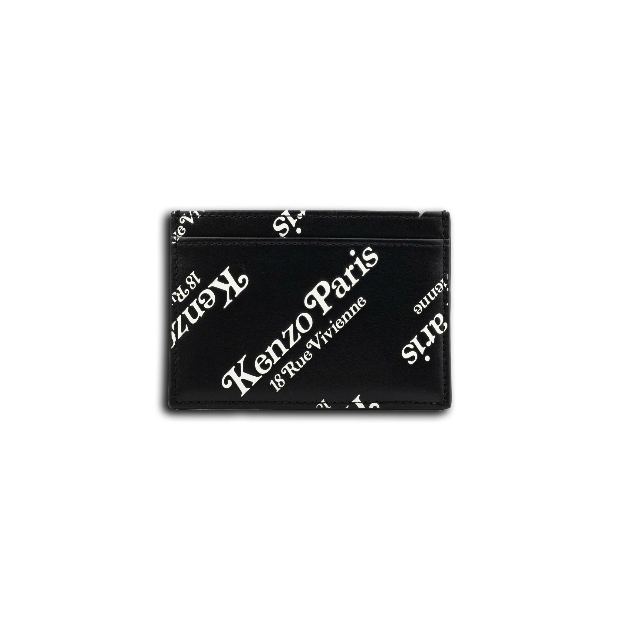  VÍ ĐỰNG THẺ KENZO 'KENZOGRAM' LEATHER CARD HOLDER - BLACK - 'FE55PM5' 
