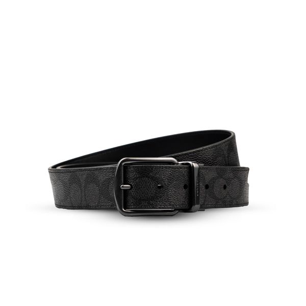  THẮT LƯNG COACH HARNESS BUCKLE CUT TO SIZE REVERSIBLE (MONOGRAM BLACK) 