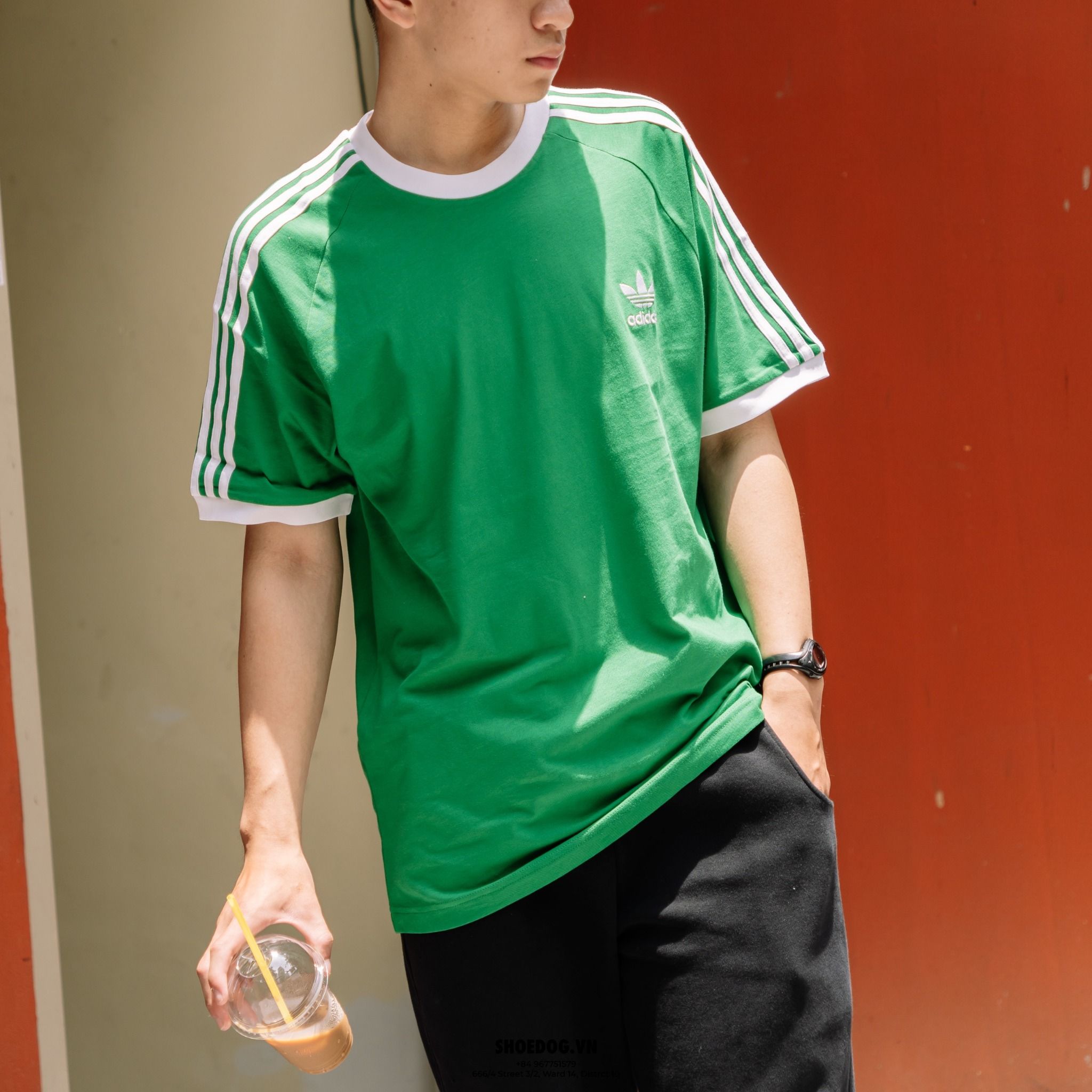  ÁO ADICOLOR CLASSICS 3-STRIPES TEE XANH LÁ '' 