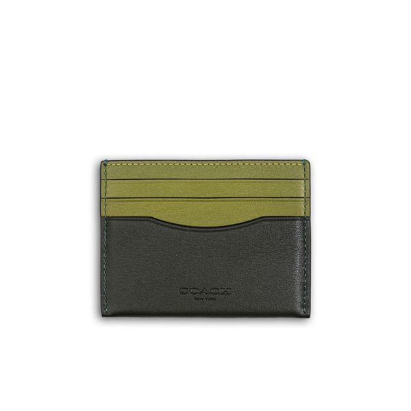  VÍ ĐỰNG THẺ CARD HOLDER COACH CASE IN COLORBLOCK GREEN 