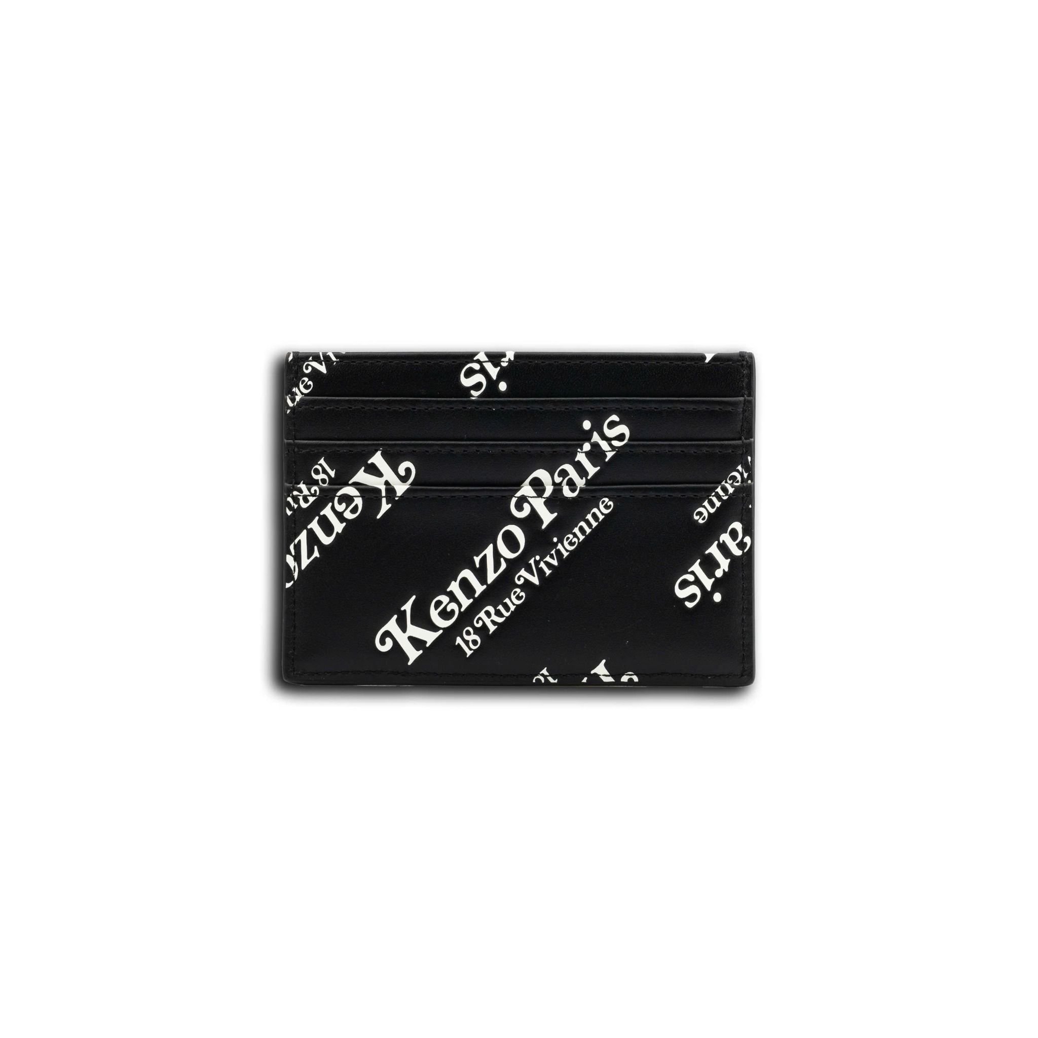  VÍ ĐỰNG THẺ KENZO 'KENZOGRAM' LEATHER CARD HOLDER - BLACK - 'FE55PM5' 