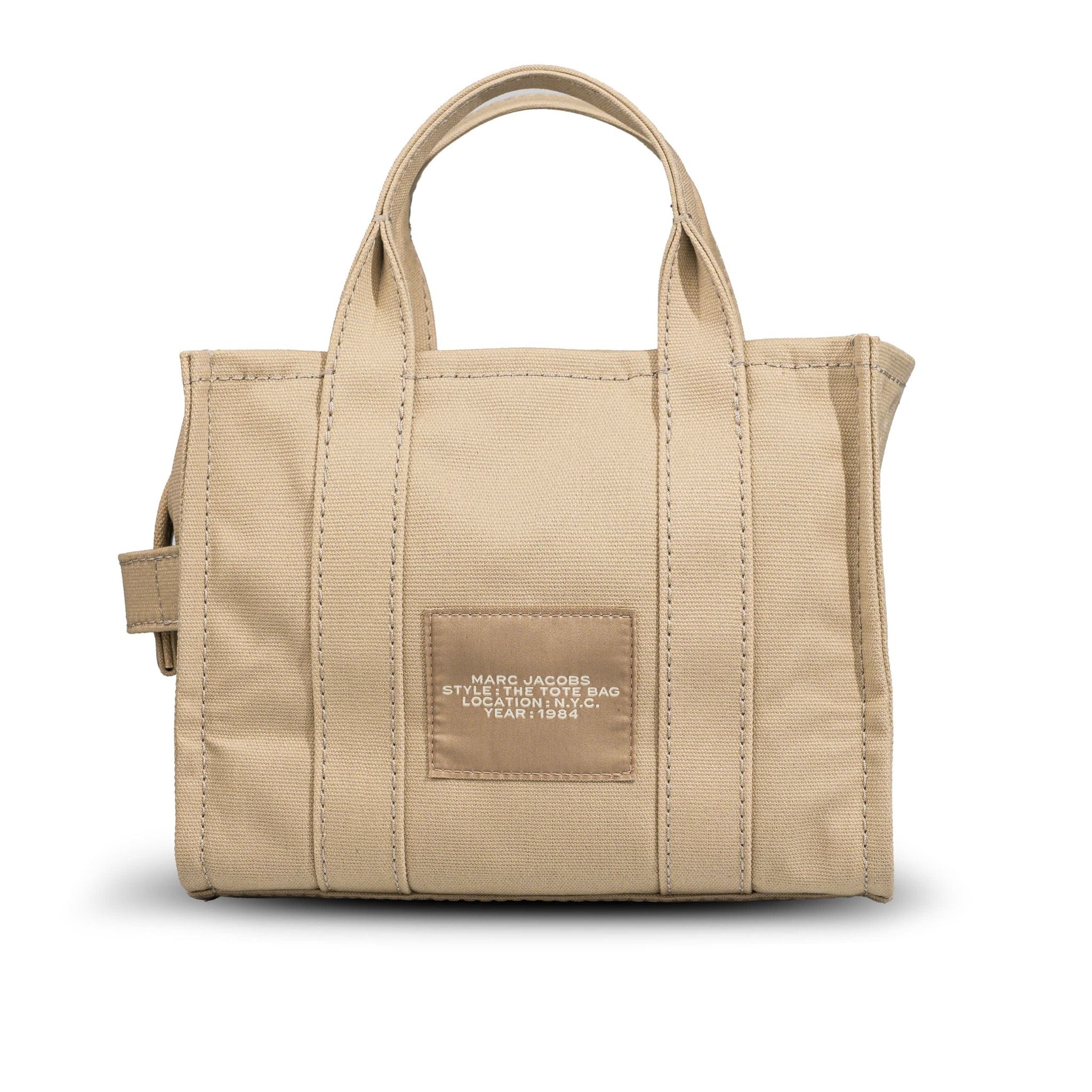  TÚI MARC JACOBS BEIGE CANVAS THE TOTE BAG SIZE SMALL MÀU BE 