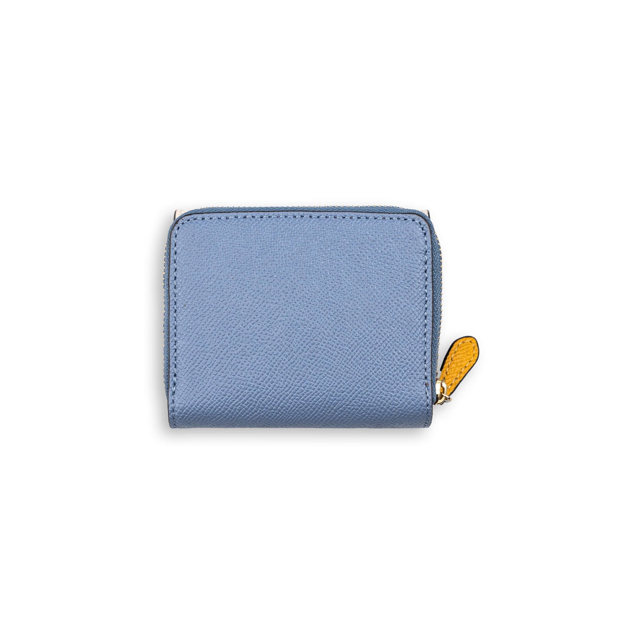  VÍ NỮ COACH SMALL COLOR BLOCK TRIPOLD WALLET IN BLUE AND CREAM LEATHER IN PALESTINE 