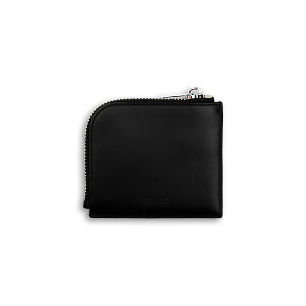  VÍ ĐỰNG THẺ CARD HOLDER KENZO TARGET ZIPPED LEATHER WALLET - BLACK  