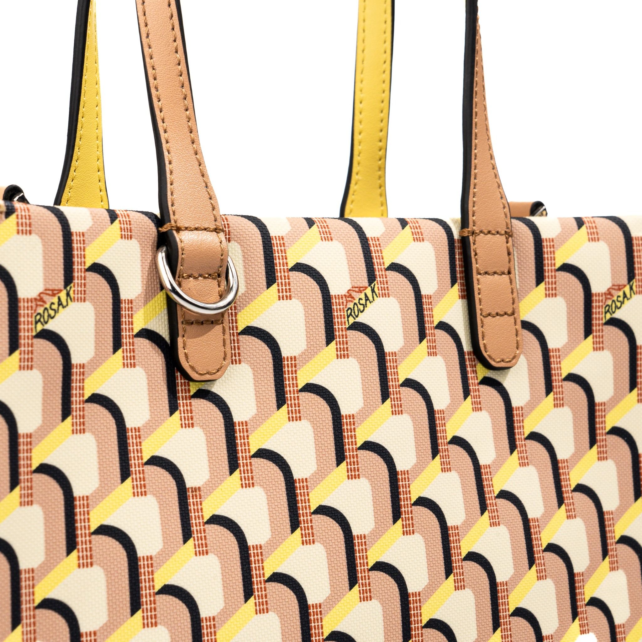 韓国大人気[rosa.K] CABAS MONOGRAM DAY TOTE CREAM BUTTER_SM Tas rosa k fabulous cabas