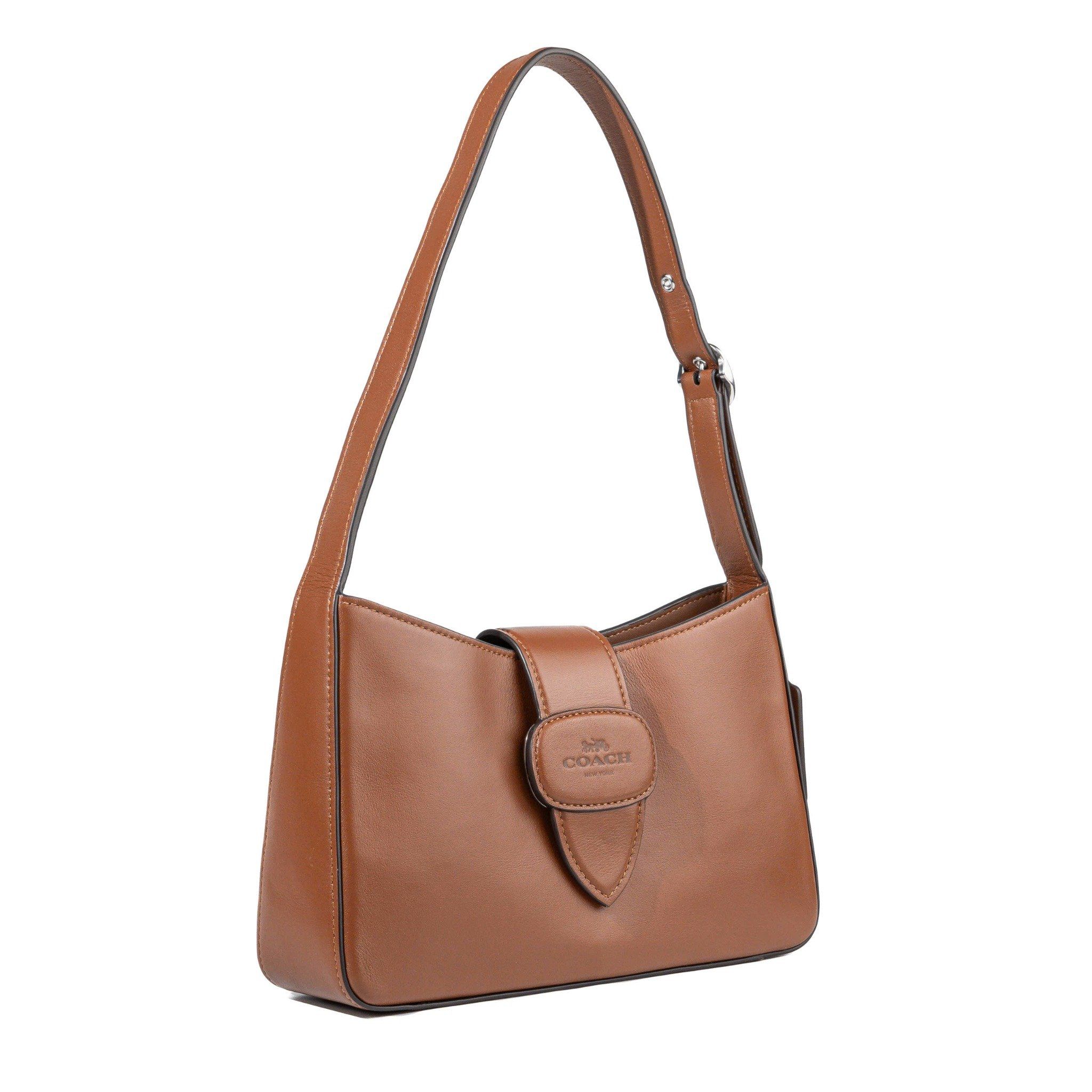  TÚI COACH ELIZA SHOULDER BAG IN SIGNATURE CANVAS (BROWN) ''CP005'' 