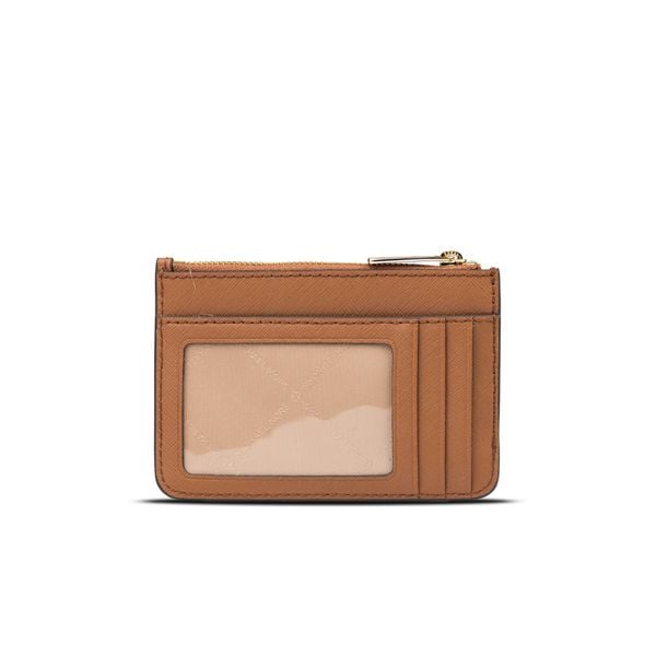  MICHAEL KORS JET SET TRAVEL SMALL SAFFIANO LEATHER COIN POUCH - VÍ MICHAEL KORS NHỎ GỌN MÀU NÂU ''#35F7GTVU1L'' 