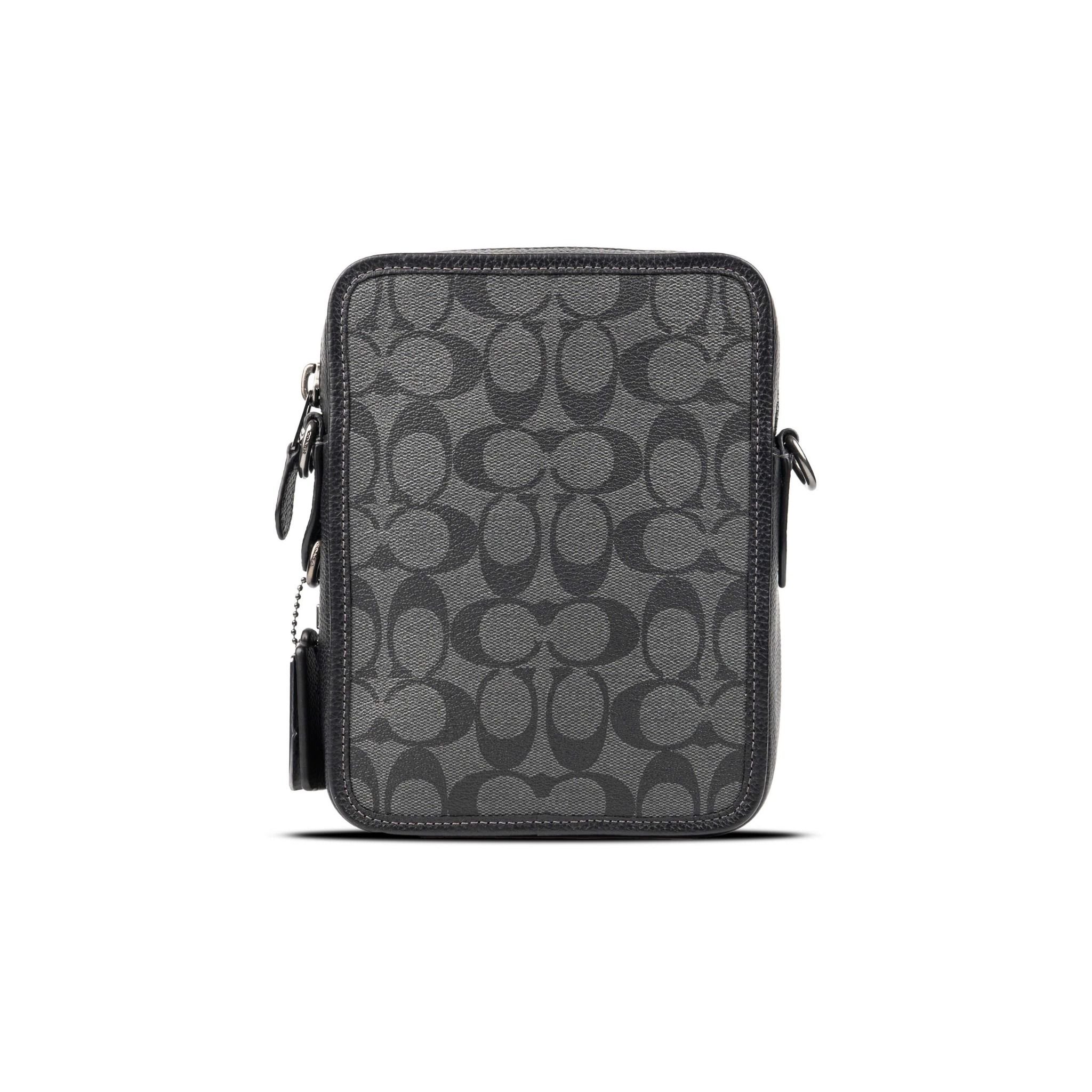  TÚI COACH SULLIVAN CROSSBODY IN SIGNATURE CANVAS MÀU XÁM ĐEN 