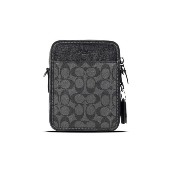  TÚI COACH SULLIVAN CROSSBODY IN SIGNATURE CANVAS MÀU XÁM ĐEN 