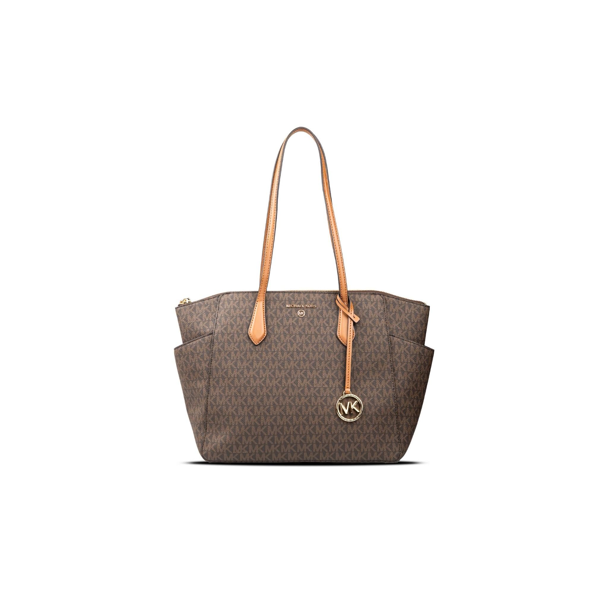  Túi Michael Kors Women Brown MK Logo Tote Bag Màu Nâu 