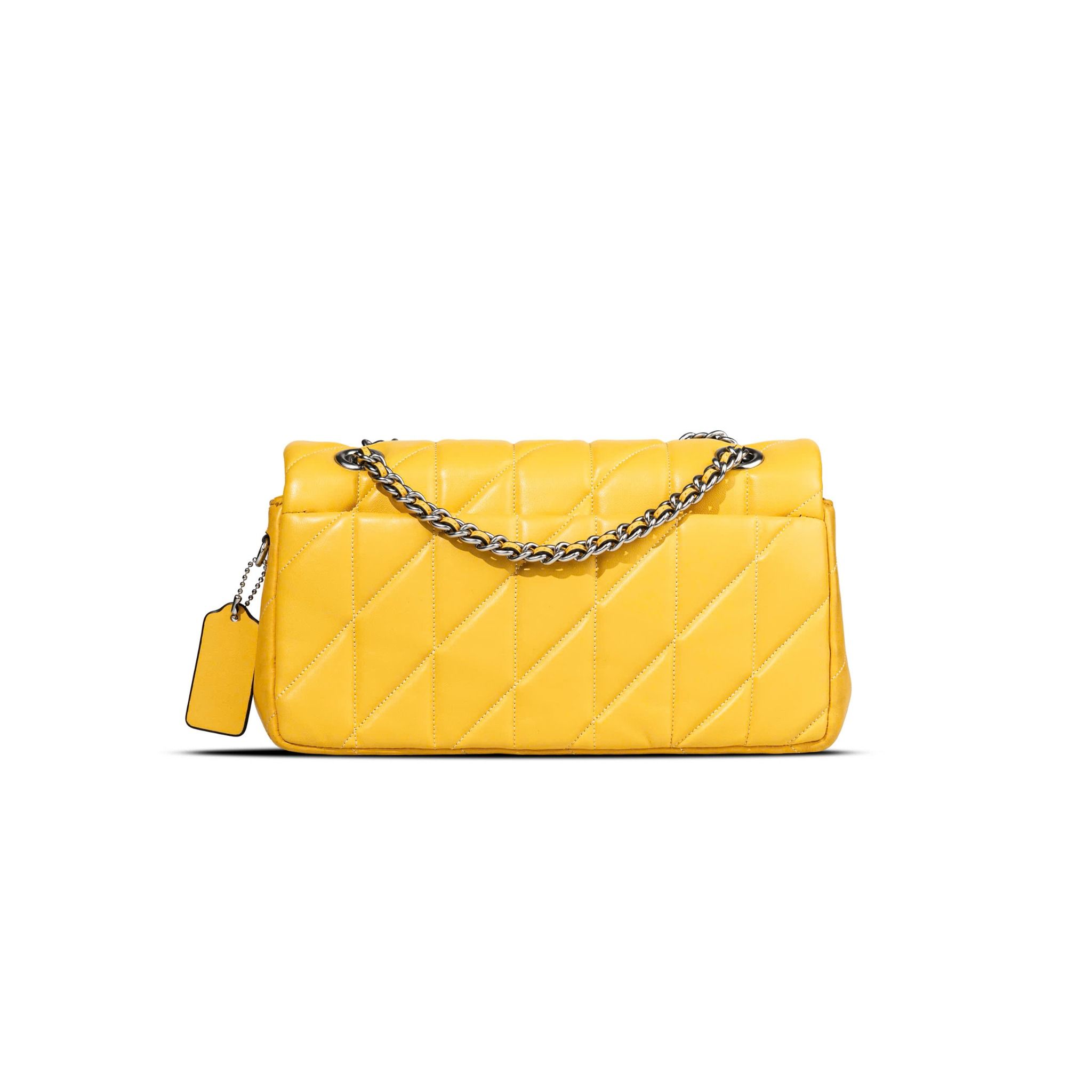  Túi Coach Tabby 26 Quilted Solid Black Leather Shoulder Crossbody Bag Màu Vàng 