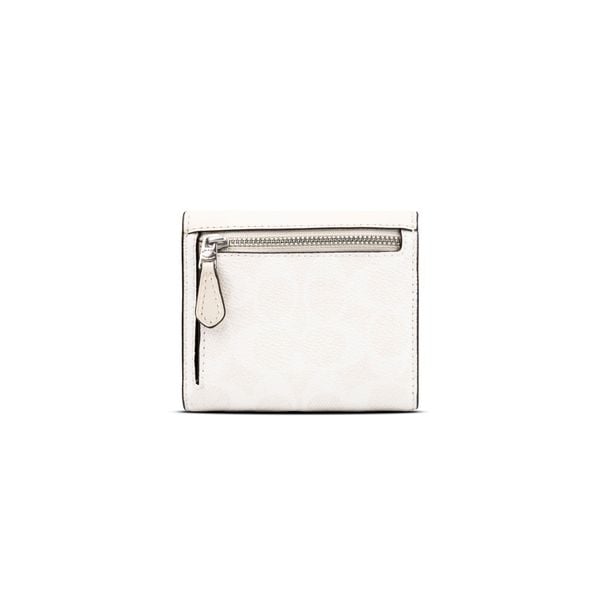  Ví Coach MILA SMALL FLAP WALLET IN SIGNATURE CANVAS Màu Trắng 