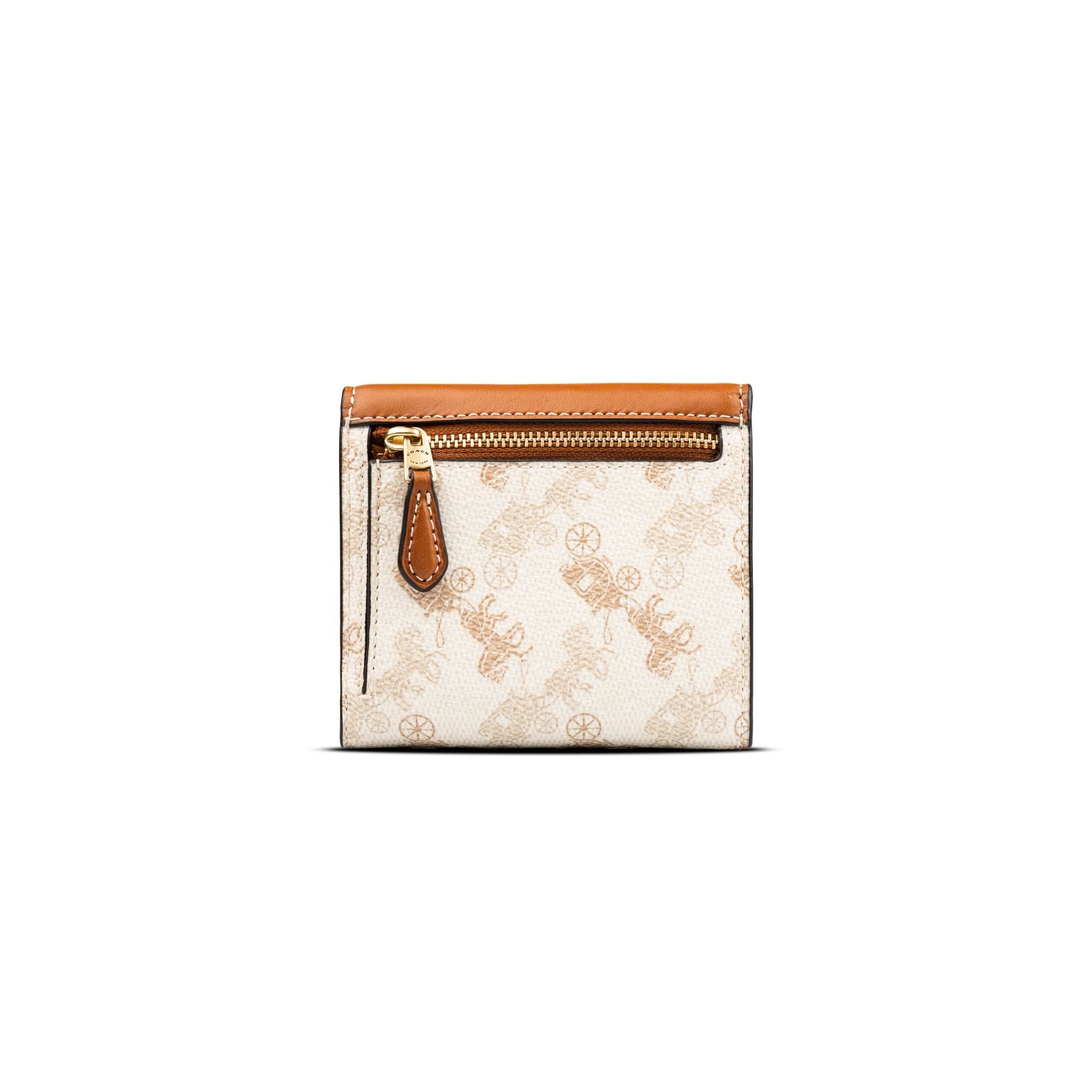  Túi Coach MILA Small Flap Leather Wallet Họa Tiết Xe Ngựa 