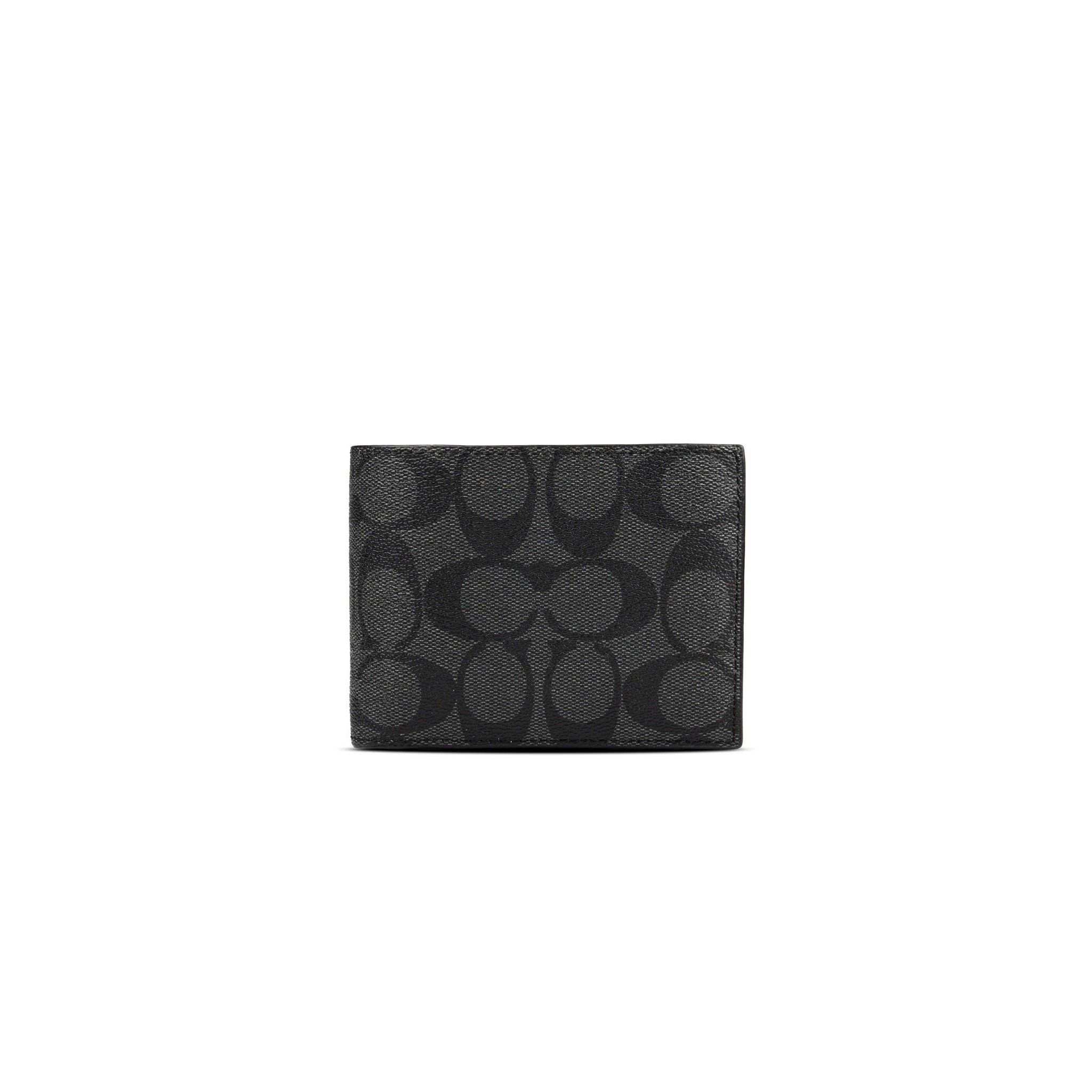 Ví Coach 3 In 1 Signature Canvas ColorBlock Màu Xanh Rêu 