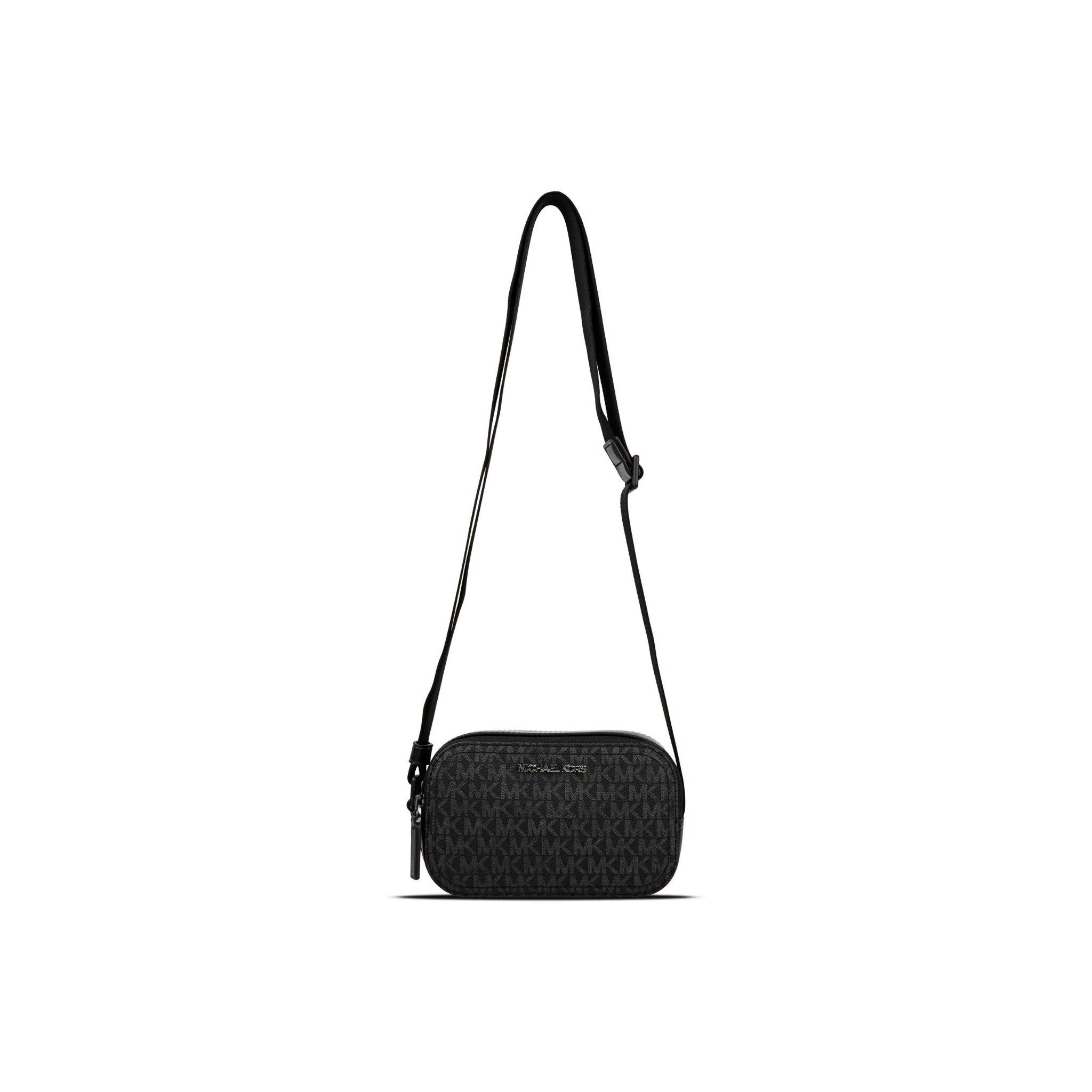  Túi Đeo Chéo Michael Kors MK Cooper Signature Logo Camera Bag Black Màu Đen 