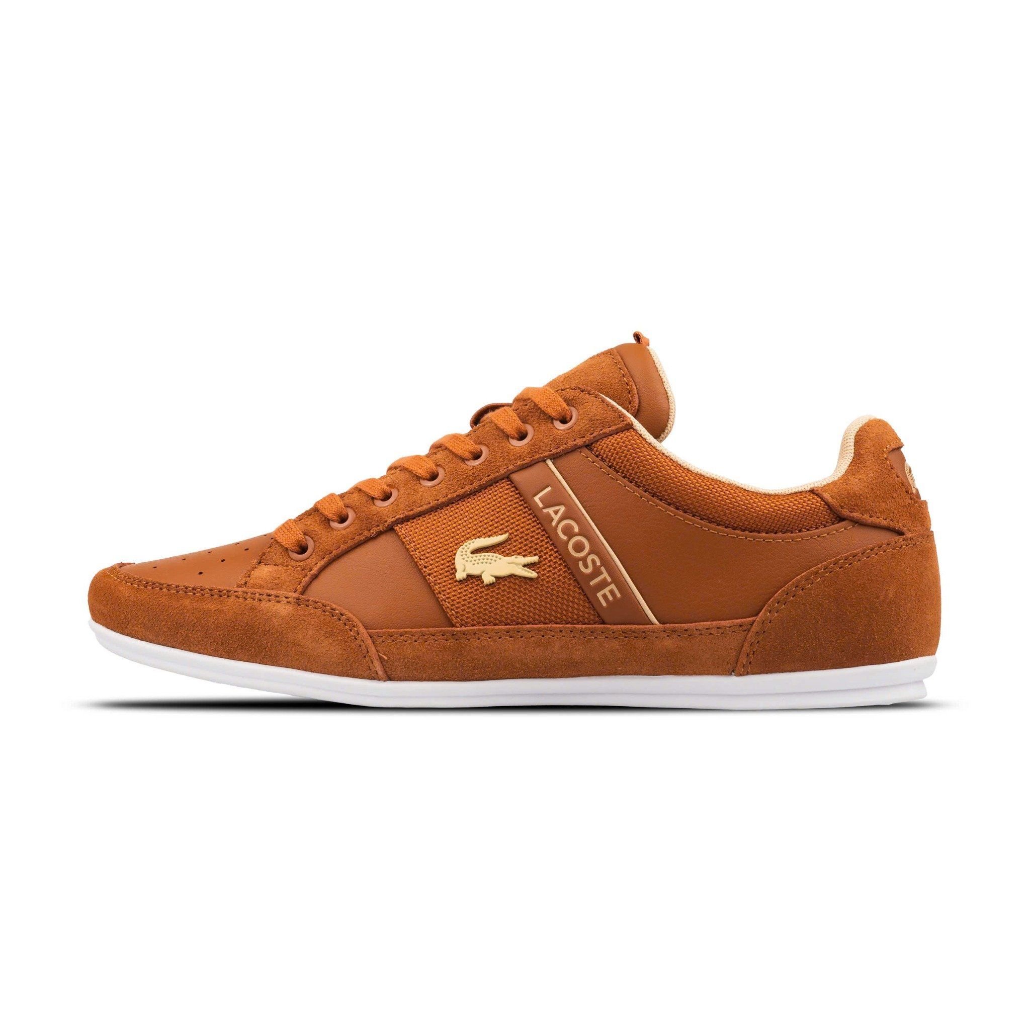  Giày Lacoste Chaymon Suede ‘White Blue’ Màu Nâu 