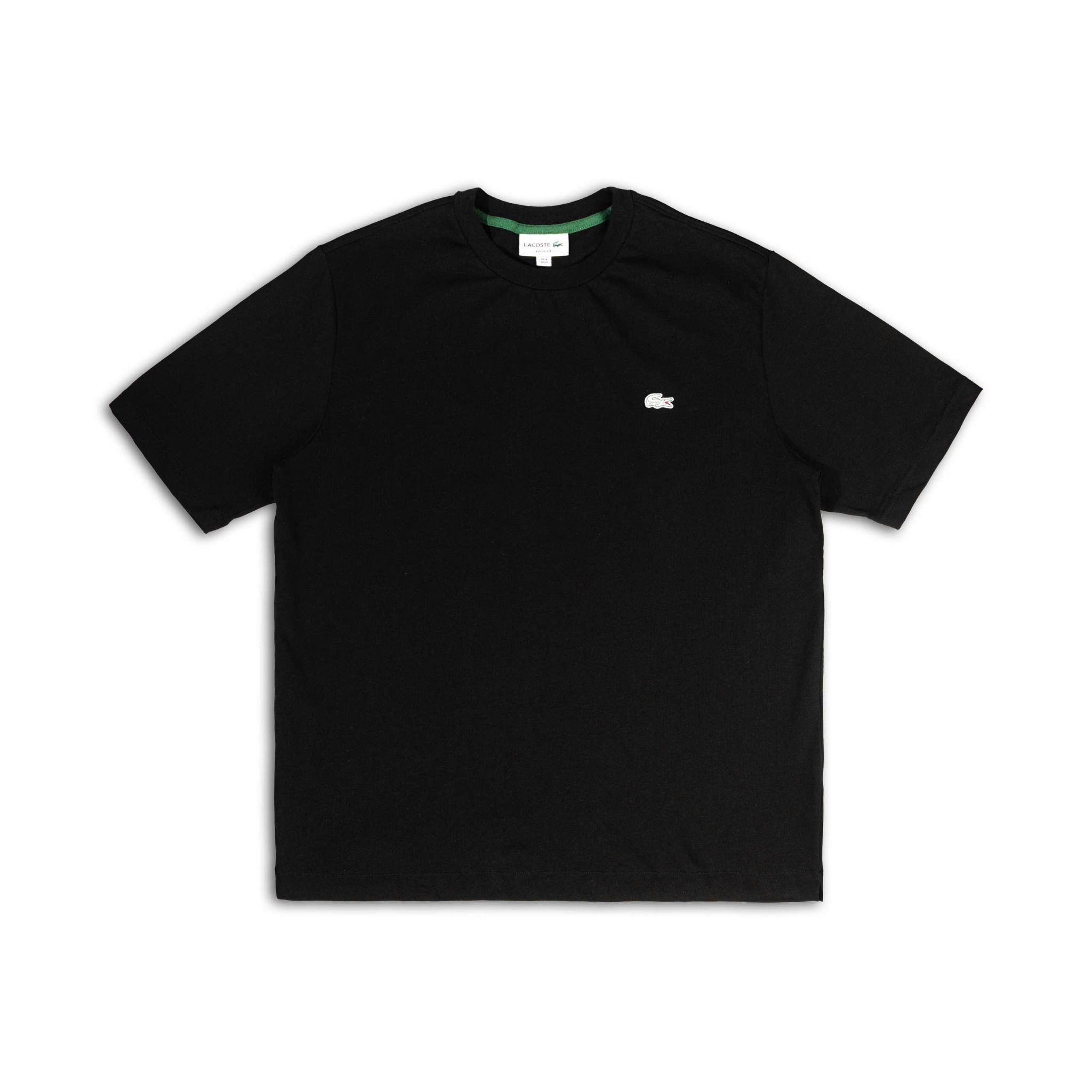  Áo Thun Lacoste Logo In Sau Lưng Màu Đen 