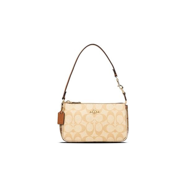  Túi Coach Nolita 19 In ColorBlock Signature Canvas Màu Nâu Nhạt 
