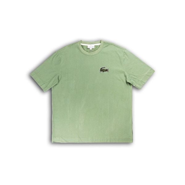  Áo Lacoste Unisex Loose Fit Large Crocodile Organic Cotton Màu Xanh Lá Cây 