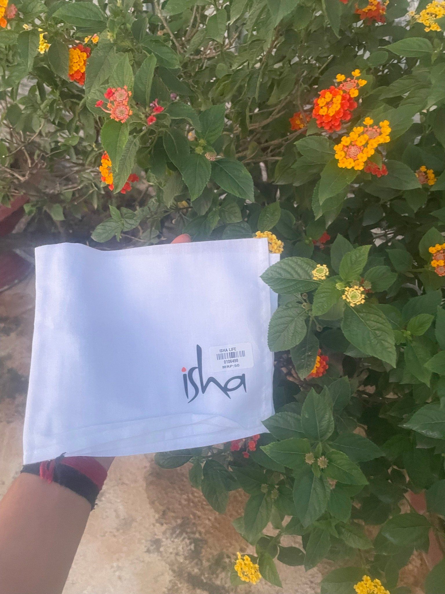  Khăn trắng thực hành Bhuta Shudhi . 
