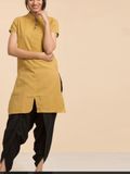  Áo Kurta 100% cotton hữu cơ dành cho nữ có thêu chữ "Aum" - 