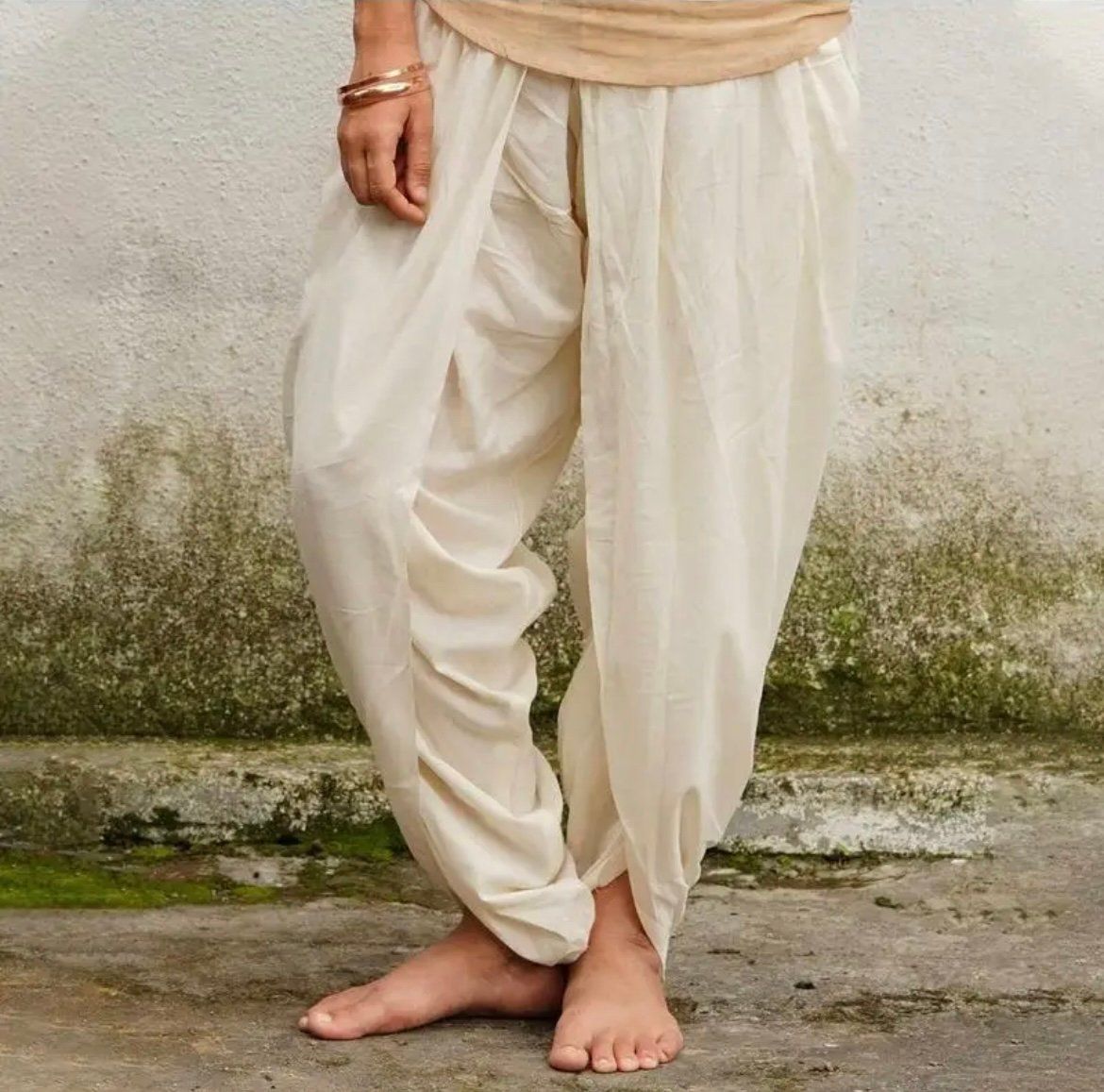  Quần Dhoti 100% cotton không nhuộm hữu cơ dành cho nữ 