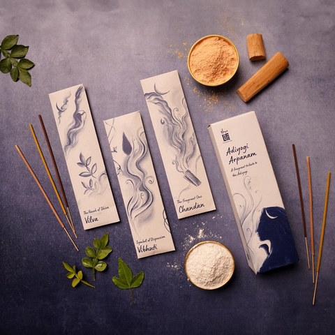  Hương cây bộ 3 Adiyogi Arpanam , tổng 90 que,đốt hương tự nhiên để không gây hại cho sức khoẻ . 