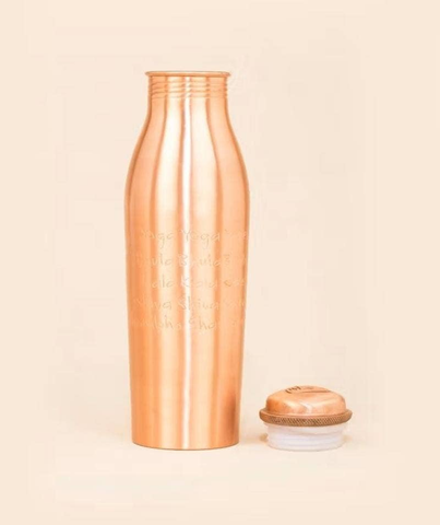  Bình đồng đựng nứơc uống khắc bài thánh ca Yogeshwaraya 