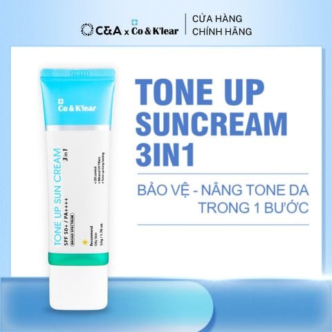  Co&K'lear Tone Up Suncream 3in1 SPF50+ Cho Da Dầu 