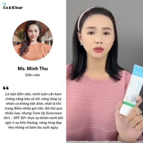 Co&K'lear Tone Up Suncream 3in1 SPF50+ Cho Da Dầu 