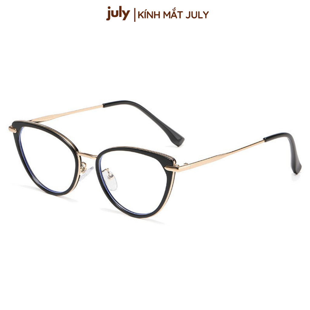 Gọng kính cận mắt mèo nữ chất liệu nhựa phối kim loại cứng cáp kiểu dáng thời trang 8617