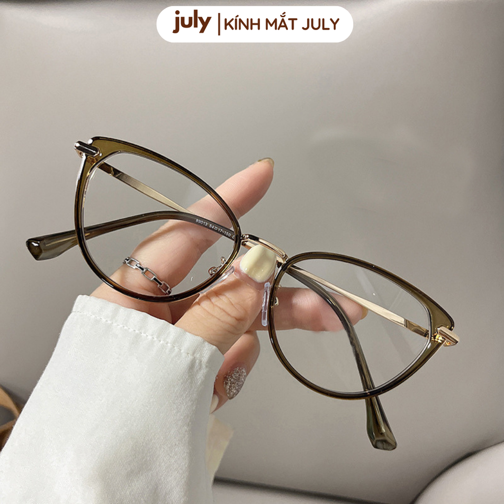 Gọng kính cận mắt mèo nữ chất liệu nhựa phối kim loại cứng cáp kiểu dáng thời trang 8617