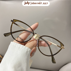 Gọng kính cận mắt mèo nữ chất liệu nhựa phối kim loại cứng cáp kiểu dáng thời trang 8617