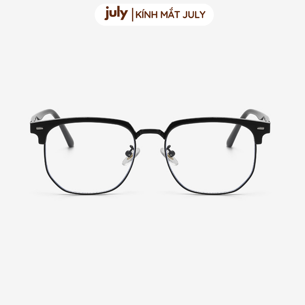 Gọng kính cận nửa viền unisex nam nữ thời trang khung kim loại chắc chắn 8622 July Eyewear