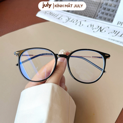 Gọng kính cận nữ mắt tròn kim loại phối nhựa chắc chắn basic dễ đeo hợp với nhiều dáng mặt 8604