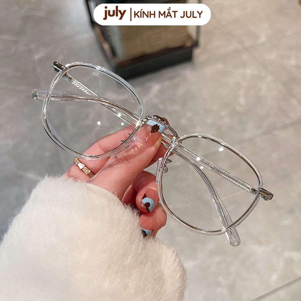 Gọng kính cận nữ oval thiên vuông lõi kim loại bọc nhựa chắc chắn, bền bỉ hợp nhiều dáng mặt 8605