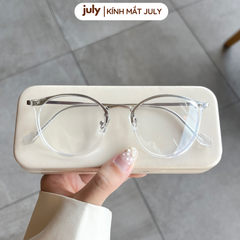 Gọng kính cận nữ oval kim loại phối nhựa phong cách Hàn Quốc dễ đeo hợp với nhiều dáng mặt 8608