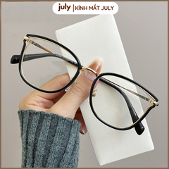 Gọng kính cận nữ mắt mèo dáng vuông kim loại bọc nhựa basic dễ đeo hợp với nhiều dáng mặt 8611