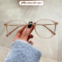 Gọng kính cận nữ mắt tròn kính Khánh Vy kim loại phong cách Hàn Quốc dễ đeo hợp nhiều dáng mặt 8612
