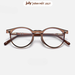 Gọng kính cận nam nữ dáng tròn nhựa cao cấp lõi kim loại unisex hợp nhiều dáng mặt 8613